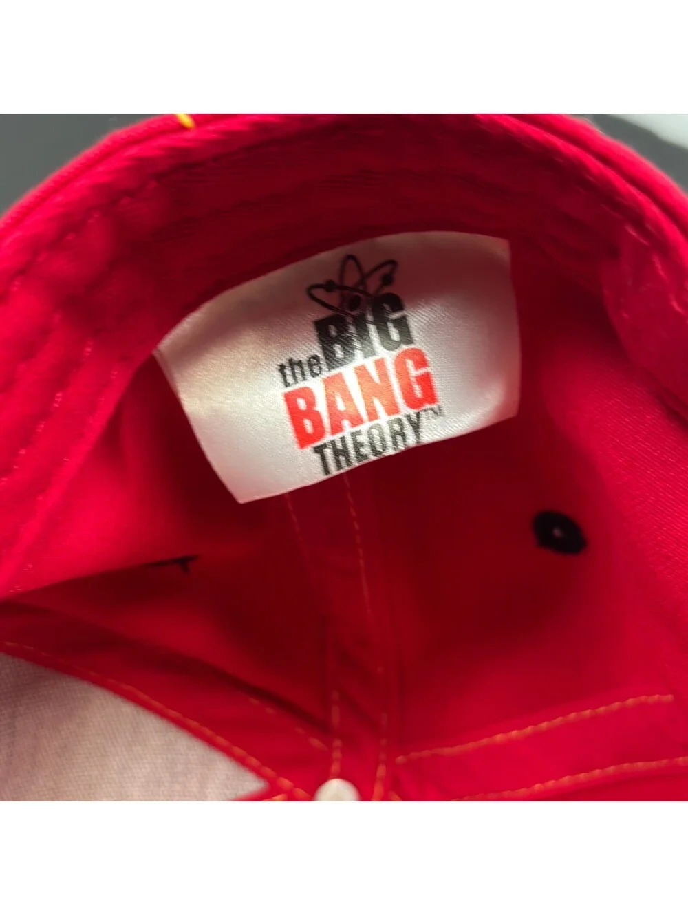 Big Bang Theory Bazinga Red Yellow Snapback Hat Cap